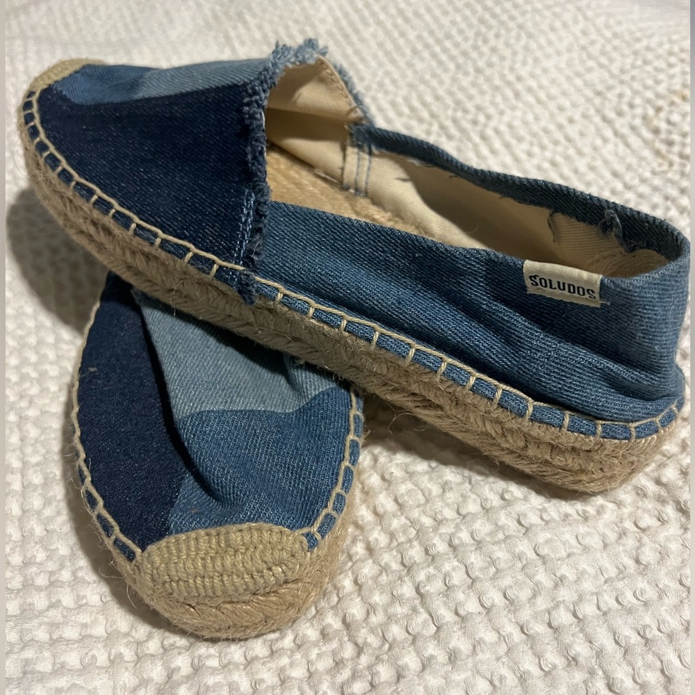 Soludos Patchwork Denim Espadrilles - image 1